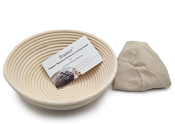 10 Inch Proofing Basket, Bread Proofing Basket   Linen Liner Cloth for Professional & Home Bakers