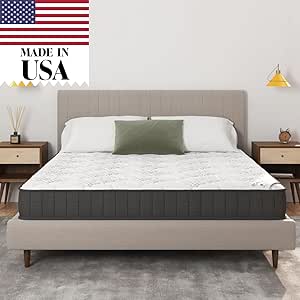 Ottomanson 9" Full Mattress in a Box Made in USA, Medium-Firm Mattress, Hybrid Mattress Cool Improved Airflow with Edge to Edge Pocket Coil, Bed in A Box, Ottopedic