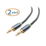 Cable Matters 2-Pack Gold Plated 35mm Stereo Audio Cable in Black 12 Feet