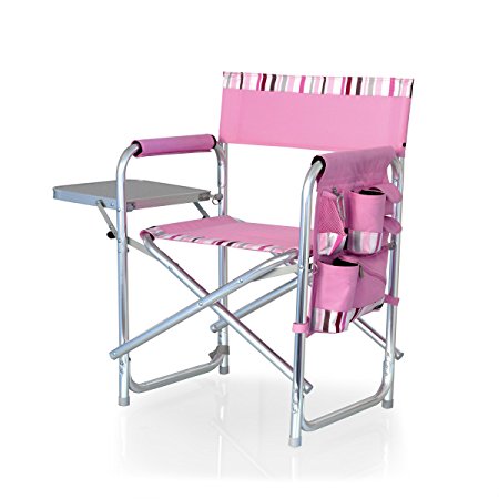 Picnic Time Portable Folding Sports Chair, Pink