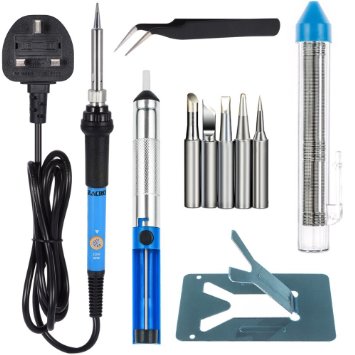 Zacro® 60W 230V Welding Soldering Iron Adjustable Temperature with 5pcs Different Tips for Various Repairing Usage