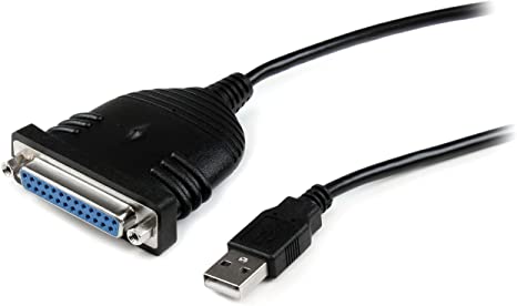 StarTech.com 6 ft / 2m USB to DB25 Parallel Printer Adapter Cable - 2 Meter USB to IEEE-1284 Printer Cable - USB A to DB25 M/F (ICUSB1284D25)