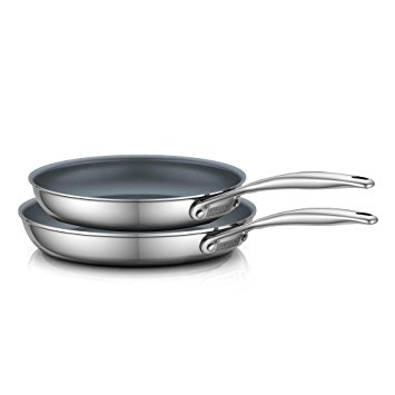 ZWILLING Energy 2-Piece Ceramic-Coated Stainless Steel Fry Pan Set