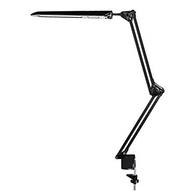 8W LED Architect Clamp Desk Lamp Adjustable Swing Arm Task Lamp with clamp, 4500K Eye-Protective Touch Control Gradural Dimming for Office Craft Studio Workbench Architect