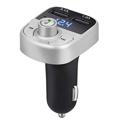 MChoice Wireless Bluetooth Handsfree Car Kit FM Transmitter MP3 Player Dual USB Charger