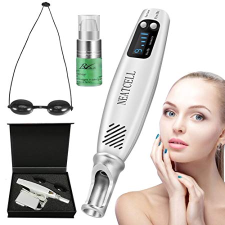 Handheld Picosecond Freckle Removal Pen Repair Gel Kits, Tattoo Scar Mole Dark Spot Skin Pigment Remover Device Face Care Beauty Tool With Eyeglass