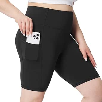 BALEAF Women's 8"/ 5"/ 3" Biker Shorts High Waist Yoga Workout Gym Running Volleyball Spandex Shorts with Pockets