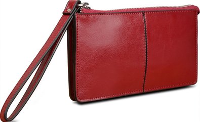 Big Sale-Yahoho Womens Genuine Leather Clutch Wallet with Wrist Strap Fit Iphone6 Plus  Samsung Galaxy S4 Gift Box