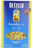 De Cecco Pasta Farfalle 16 Ounce Pack of 5