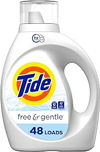 Tide Free & Gentle Liquid Laundry Detergent, 48 loads, 63 fl oz