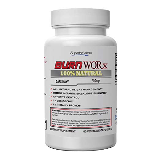 Superior Labs – Burn Worx - All-Natural Weight Management Supplement Helps Boost Metabolism, Supports Calorie Burning While Enhancing Energy Levels - Metabolic Enhancer with Capsimax®