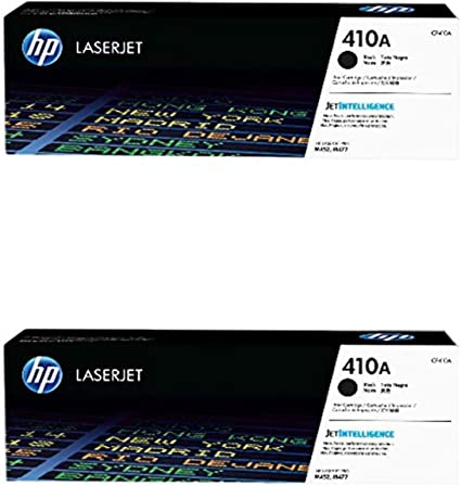 HP 410A (CF410A) Black Original Toner Cartridge, 2-Pack