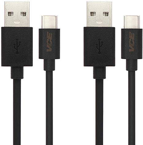 VCE USB C Cable, 2-Pack 6.6ft/2m Type C to USB 2.0 Data Charger Cable for Samsung Galaxy S8/8 , Huawei P10, HTC 10, Moto Z, Nexus 6P