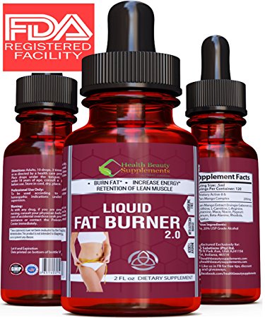 ** EXTREME LIQUID BURNER ** Liquid Fat Burner 2.0 Plus - Best Fast Acting Weight Loss Liquid For Men & Women - EXTREME Potency Prime Diet Weight Loss Supplement With BETA-ALANINE