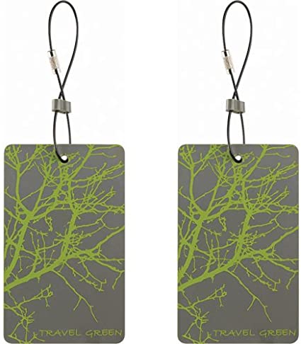 Lewis N. Clark Travel Green 2-Pack Luggage Tags, Green