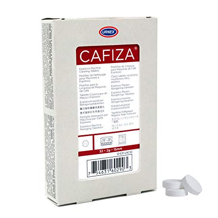Urnex Cafiza Espresso Machine Cleaner Tablets, Blister Pack (32, 2g tablets)
