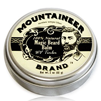 Magic Beard Balm by Mountaineer Band: All Natural Beard Conditioning Balm (WV Timber)