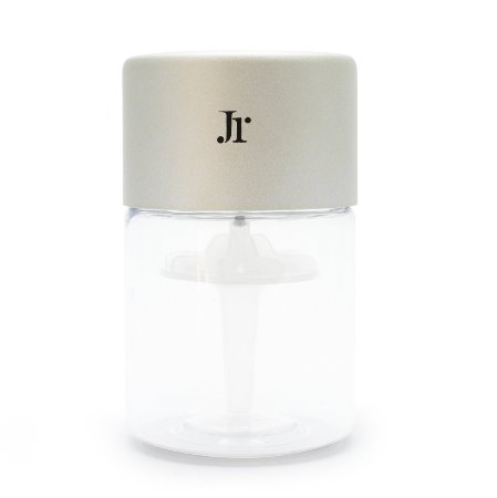 JR Modern Metal Flat Top Design USB/Car cigarette lighter plug adaptor Aroma Diffuser Essential Oil Diffuser Air Purifier Deodorant dust catching and cleaning purification machine (Sliver)
