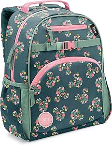 Simple Modern Disney Kids Backpack for School Girls and Boys | Princesses Elementary Backpack for Teen | Fletcher Collection | Kids - Large (16" tall) | Mickey Mouse Floral Riptide