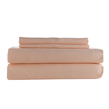 European Made Pure Linen Sheets Set (Flat, Fitted and 2 Pillowcases). 100% Fine Organic and Natural Flax (Queen, Tahiti Coral)