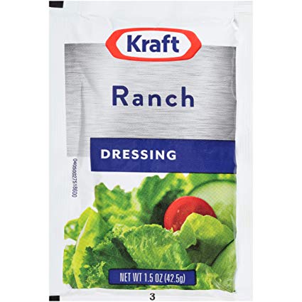Kraft Ranch Salad Dressing (1.5 oz Packets, Pack of 60)