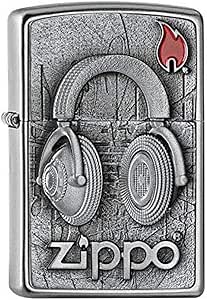 Zippo,2005718,Feuerzeug, AA8Messing, Chrom,5.5 x 3.5x 1 cm