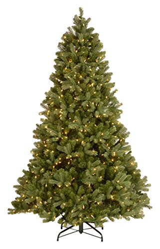 National Tree 7.5 Foot Feel Real Downswept Douglas Fir Tree with 750 Dual Color LED Lights with PowerConnect 9 Function System, Hinged (PEDD1-D12-75)