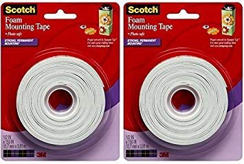 Scotch 4013 1/2-Inch by 150-Inch Mounting Tape, 2-Pack