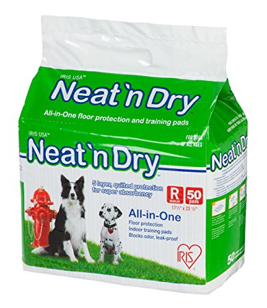 IRIS Neat 'n Dry Premium Pet Training Pads, Regular, 17.5" x 23.5"