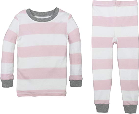 Burt's Bees Baby Baby Girl's Pajamas, Tee and Pant 2-Piece Pj Set, 100% Organic Cotton