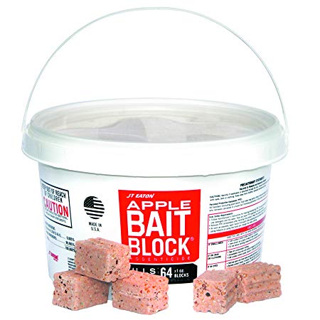 J T Eaton JT Eaton 704-AP Block Anticoagulant, Apple Flavor, for Mice and Rats (Pail of 64) rodenticide Bait