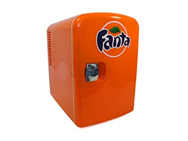 Coca-Cola FA04 Fanta Personal Cooler. 12 volt & 110V DC for your home, 6 can, Orange