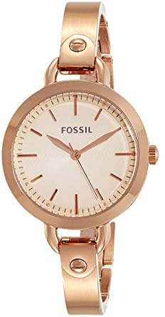 Fossil Analog Rose Gold Dial Women's Watch - BQ3026