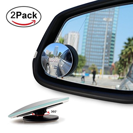 XUZOU Blind Spot Mirror For Cars & SUV,Wide Angle Viewing For Motorcycles, Trucks, Snowmobiles As Well Rust Resistant Aluminum 50mm Rear View Blind Spot Mirrors 2pcs Oval Convex Self Stick
