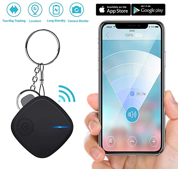 Key Finder Smart Tracker - Key Finder Locator with App for Phone - Bluetooth Phone Finder Wallet Tracker for Keychain Bag Purse Luggage - Anti-Lost Tracking Device Replaceable Battery Item Finder