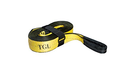 3", 20' Tow Strap, 30,000 Lb Capacity with Velcro Storage Strap