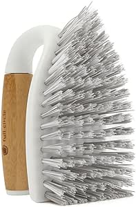 Full Circle Tough Stuff All-Purpose Scrub Brush White FC16127W, Bamboo, 12.5 x 6.2 x 11 cm