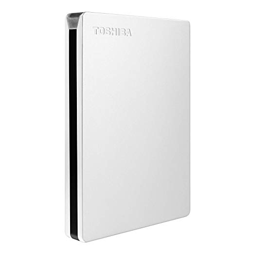 Toshiba Canvio Slim 2TB Portable External Hard Drive USB 3.0, Silver (HDTD320XS3EA)