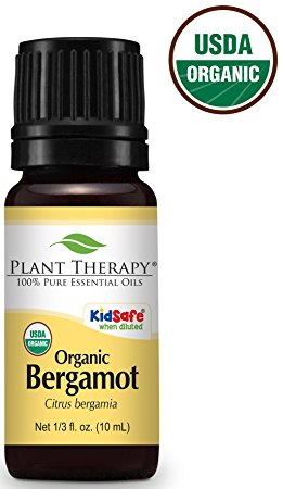 Plant Therapy Bergamot Organic Essential Oil 10 mL (1/3 oz) 100% Pure, Undiluted, Therapeutic Grade