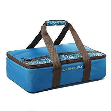 Rachael Ray Lasagna Lugger, Marine Blue Floral Medallion