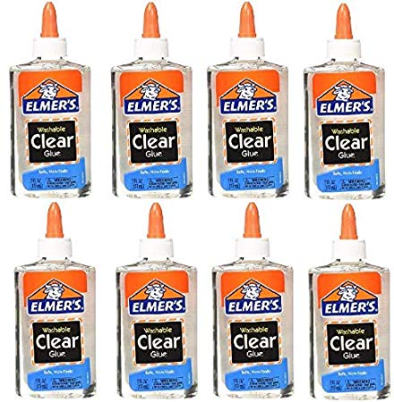 Elmer's E305 Washable School Glue, 5 oz Bottle, 8 Pack, Clear