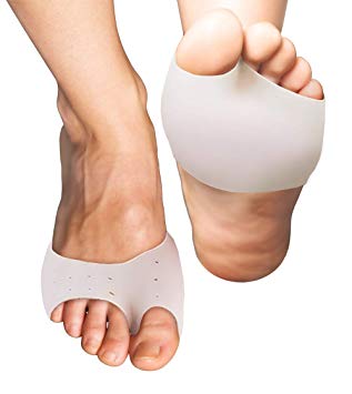 Best Half Toe Metatarsal Foot Pads - Silicone Gel Padded Cushions. Insole Ball of Foot Support, Feet Pain, Relief from Bunions, Calluses, Blisters, Corns, Plantar Fasciitis and Neuroma - Men/Women