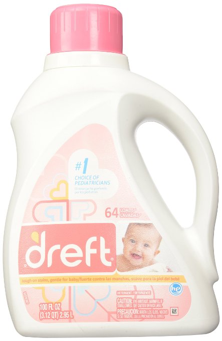 Dreft Stage 1: Newborn Liquid Laundry Detergent (HE), 100 oz, 64 loads