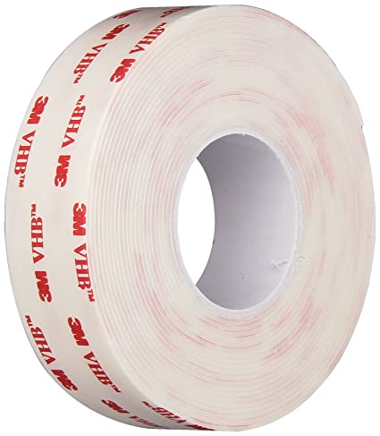 3M VHB 4950 Heavy Duty Mounting Tape - 1 in. x 15 ft. Permanent Bonding Tape Roll with Acrylic Foam Core. Tapes and Adhesives