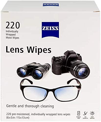 Zeiss Pre-Moistened Lens Cleaning Wipes, 220 Count (Pack of 2)