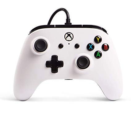 Wired Officially Licensed Controller For Xbox One, S, Xbox One X & Windows 10 - White (Xbox One)
