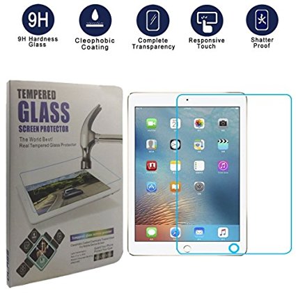 iPad air / air 2 Screen Protector, KYAL [.3mm Tempered Glass] [Bubble-Free] Screen Protector for iPad air / air 2 9.7 inch