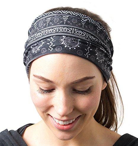 Yoga Headbands for Women - Wide Non Slip Design for Running Workout and Fitness by RiptGear
