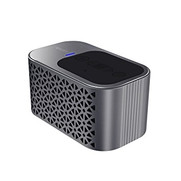 [2016 New Release] Aluminum Bluetooth Speaker 4.0 , 4400mAh battery for 24-Hour Playtime, Dual 5 Watt Drivers, Built-in Mic, Micro SD card and HD Stereo Sound