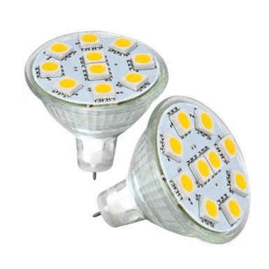 LE 1.8W MR11 GU4.0 LED Bulbs, 20W Halogen Bulbs Equivalent, GU4 Base, 165lm, 12V AC/DC, 120¡ã Flood Beam, Warm White, 3000K, LED Light Bulbs, Pack of 2 Units